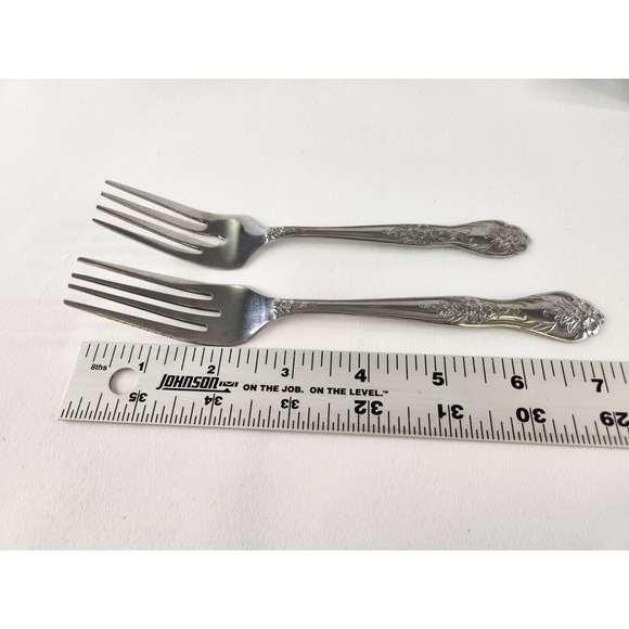 Rogers Stainless Steel Love Joy Pattern Flatware 10 Piece Lot Spoons Forks Repla - Picture 9 of 14